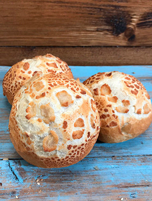 Afbeelding van Wit bol tijger hard wit tarwe krokant bolletje