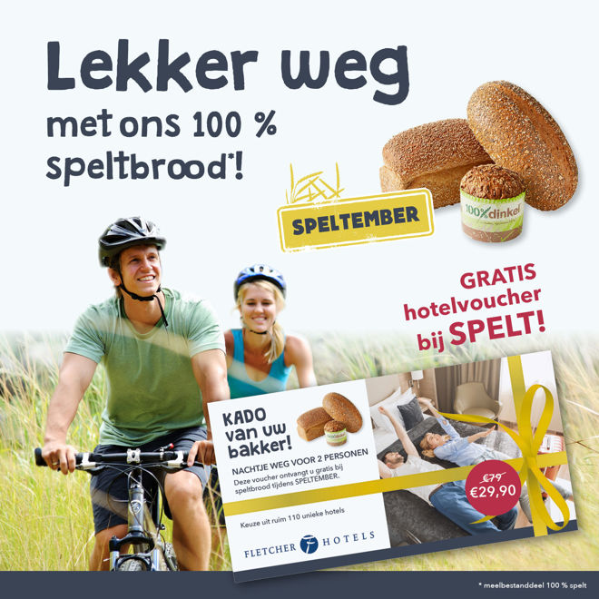 Afbeelding van Speltbrood puur heel + GRATIS HOTEL VOUCHER