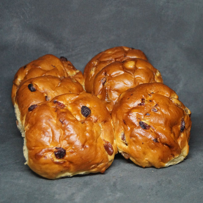Afbeelding van Krentenbol wit tarwe rozijnenbol